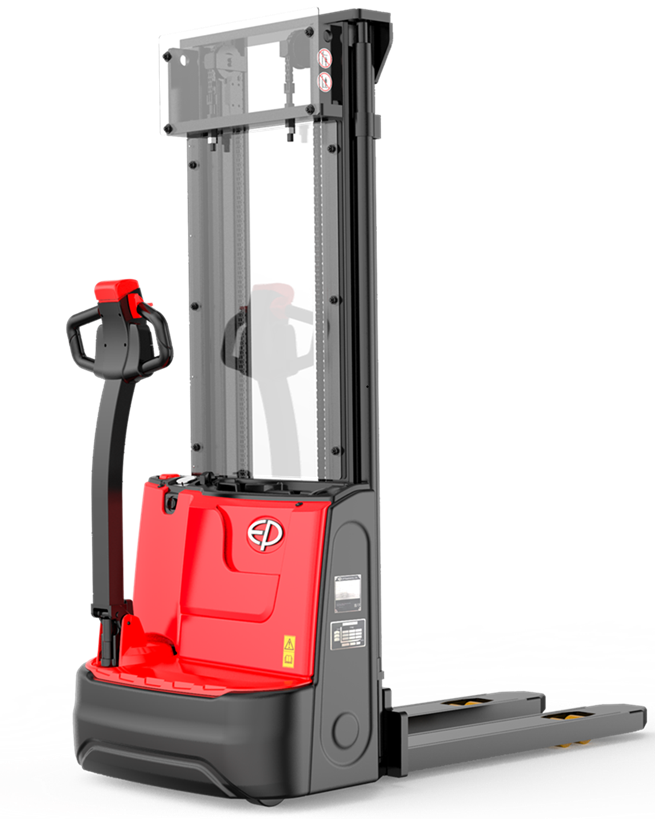 Stacker elétrico ESA121, capacidade 1200kg, mastro 1900 a 3300mm